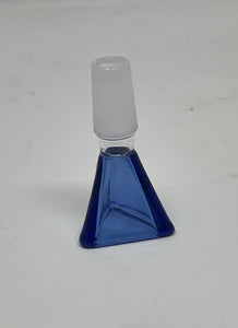 14MM Male Thick Transparent BLUE Glass Triangle Bowl