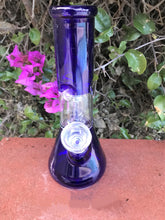 Purple 8" Beaker Dome Perc Water Best Bong Stem w/Attached Bowl