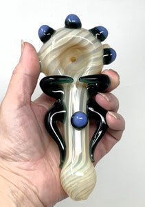Collectible Unique Handmade 6" Thick Glass Hand Pipe