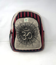 Handmade THC Free Pure Hemp Unisex Backpack - Om Design