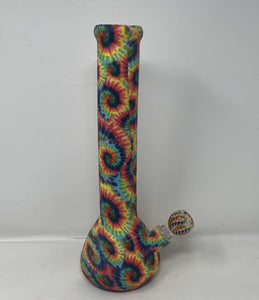 NEW! Tie Dye Design Silicone Detachable 13" Bong  14mm Bowl