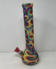 Tie Dye Design Silicone Detachable Beaker 13" Bong Glass Bowl