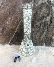 Best 14" Thick Heavy Glass Beaker Bong Glow in the Dark Skulls