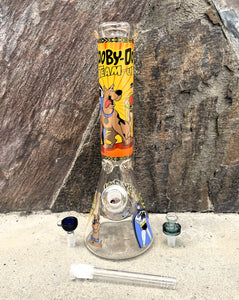 Collectible 14" Thick Heavy Glass Beaker Bong Scooby Doo Design 2 - Bowls