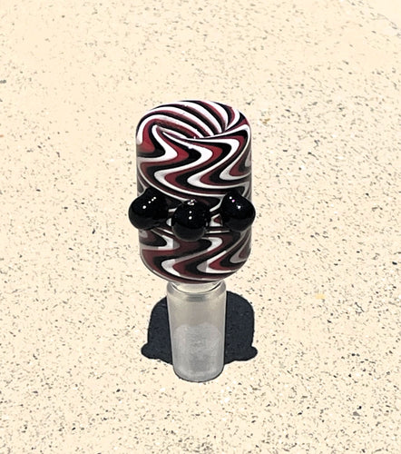 14MM Male thick glass Swirl design bowl