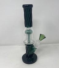 11" Straight Thick Glass Bong 8 Arm Perc twisted glass