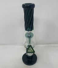 11" Straight Thick Glass Bong 8 Arm Perc twisted glass