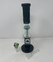 11" Straight Thick Glass Bong 8 Arm Perc twisted glass