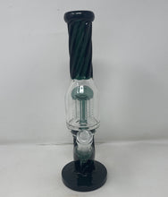 11" Straight Thick Glass Bong 8 Arm Perc twisted glass