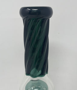 11" Straight Thick Glass Bong 8 Arm Perc twisted glass