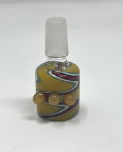 14mm Male Thick Glass Bowl Swirl Design and three notches