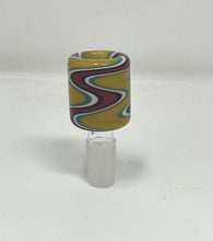 14mm Male Thick Glass Bowl Swirl Design and three notches