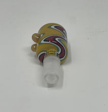 14mm Male Thick Glass Bowl Swirl Design and three notches