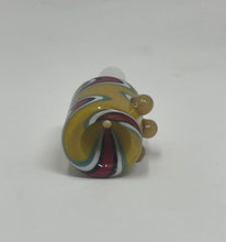 14mm Male Thick Glass Bowl Swirl Design and three notches