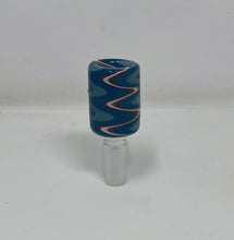 Blue Swirl Design Handmade 14mm Male Thick Glass Bowl