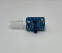 Blue Swirl Design Handmade 14mm Male Thick Glass Bowl