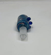 Blue Swirl Design Handmade 14mm Male Thick Glass Bowl