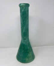 Thick Glass 14" Beaker Bong Green Marble Design with Green Diamond Bowl