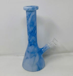Light blue Marble Design 10" Thick Glass Bong