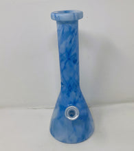 Light blue Marble Design 10" Thick Glass Bong