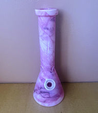 Beautiful Pink Marble Design 10" Thick Glass Bong