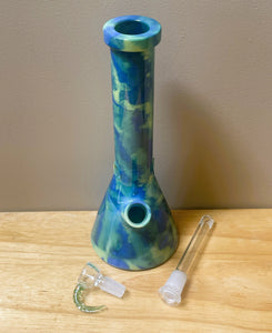 Beautiful Marble Design 10" Thick Glass Bong
