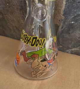 Collectible 14" Thick Heavy Glass Beaker Bong Scooby Doo Design