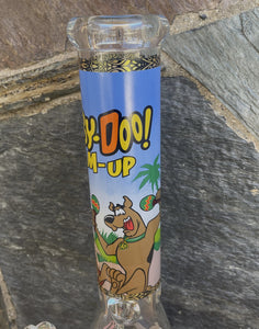 Collectible 14" Thick Heavy Glass Beaker Bong Scooby Doo Team-up Design