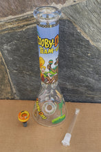 Collectible 14" Thick Heavy Glass Beaker Bong Scooby Doo Team-up Design