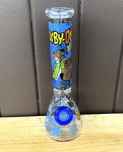 Collectible 14" Thick Heavy Glass Beaker Bong Scooby Doo Team-up Design