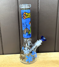 Collectible 14" Thick Heavy Glass Beaker Bong Scooby Doo Team-up Design