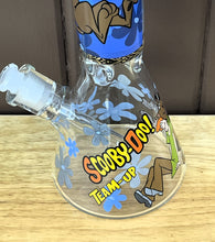 Collectible 14" Thick Heavy Glass Beaker Bong Scooby Doo Team-up Design