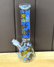 Collectible 14" Thick Heavy Glass Beaker Bong Scooby Doo Team-up Design