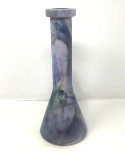 Beautiful Marble  Design Thick Glass 10" Beaker Bong