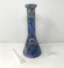 Beautiful Marble  Design Thick Glass 10" Beaker Bong