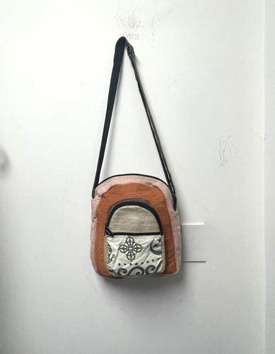 Multi Pocket Crossbody Bag Purse Made From Pure Hemp