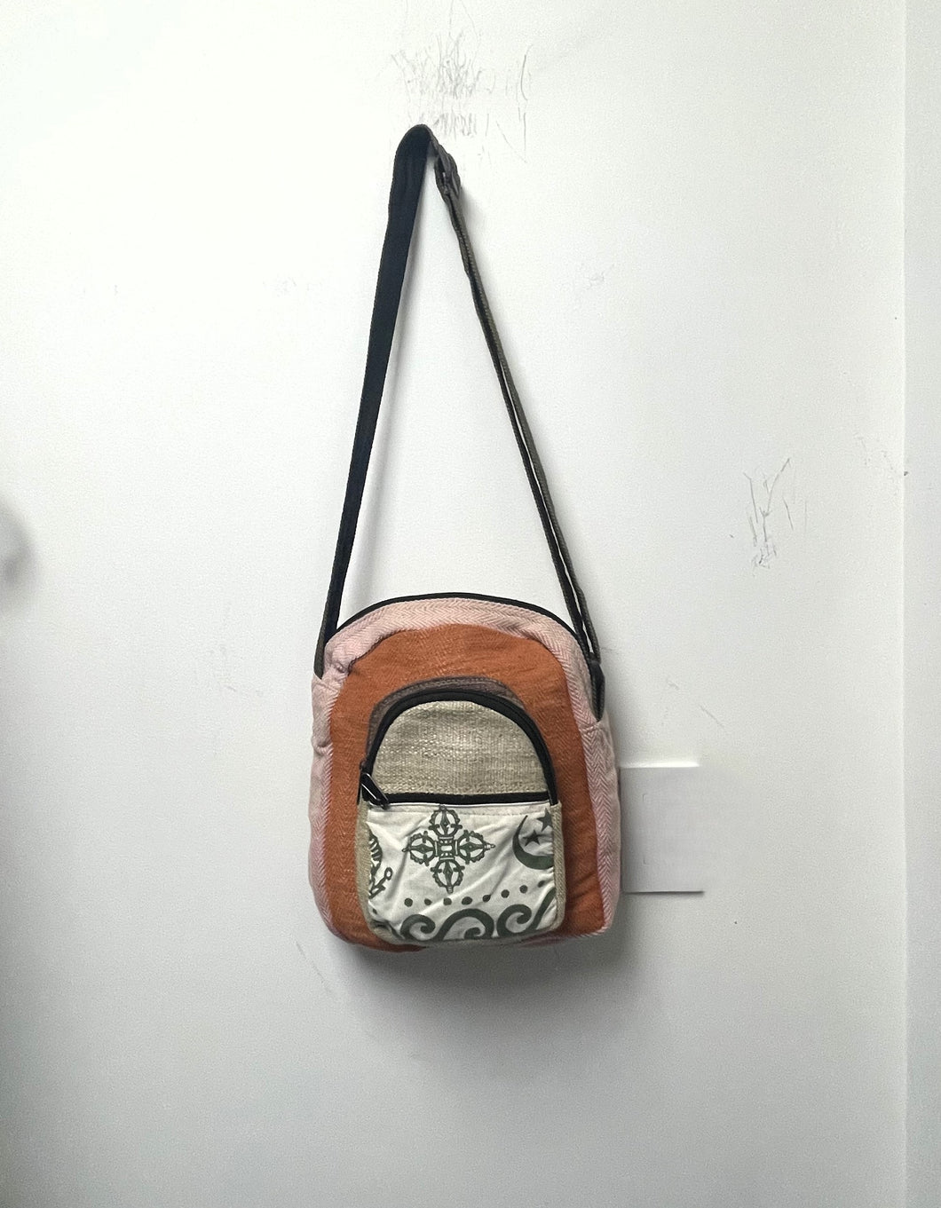 Multi Pocket Crossbody Bag Purse Made From Pure Hemp