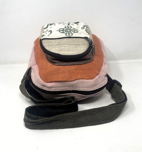 Multi Pocket Crossbody Bag Purse Made From Pure Hemp