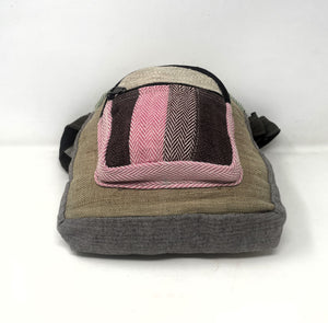 Multi Pocket Crossbody Bag Purse Made From Pure Hemp