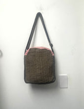 Multi Pocket Crossbody Bag Purse Made From Pure Hemp with embroidered flower