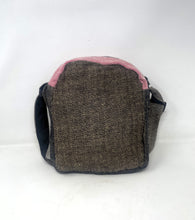 Multi Pocket Crossbody Bag Purse Made From Pure Hemp with embroidered flower