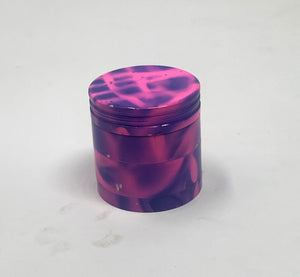 1.25" Herb Grinder w/Pollen Catcher & Magnetic Lid - 4 Pieces - Tie Dye