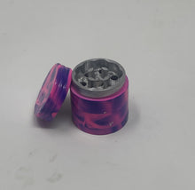 1.25" Herb Grinder w/Pollen Catcher & Magnetic Lid - 4 Pieces - Tie Dye