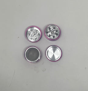 1.25" Herb Grinder w/Pollen Catcher & Magnetic Lid - 4 Pieces - Tie Dye