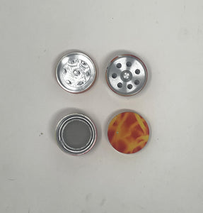 1.25" Herb Grinder w/Pollen Catcher & Magnetic Lid - 4 Pieces - Tie Dye