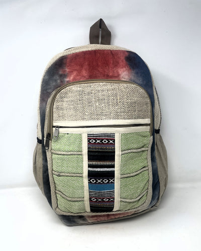 Unique 100% Himalaya Hemp Backpack Hippie Backpack w/Laptop Sleeve