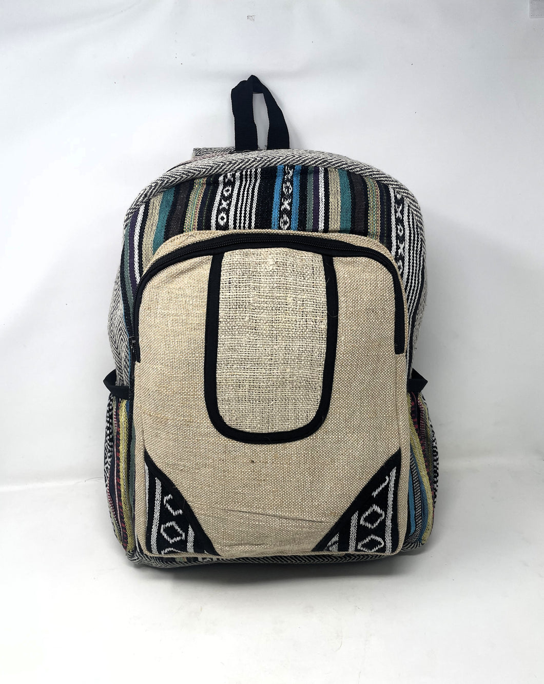Himalayan All Natural Handmade Pure Hemp Laptop Large Backpack for Men or Women
