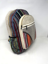 Natural Handmade Large Multi Pocket Hemp Nepal Backpack (THC FREE)
