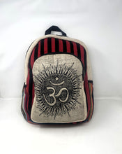 Handmade THC Free Pure Hemp Unisex Backpack - Om Design