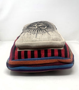 Handmade THC Free Pure Hemp Unisex Backpack - Om Design